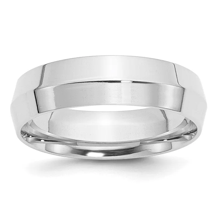 Rings Solid 18K White Gold 6mm Knife Edge Comfort Fit MensWomens Wedding Band Ring Size 45 Goldia Rings Solid 18K White Gold 6mm Knife Edge Comfort Fit MensWomens Wedding Band Ring Size 45 Goldia