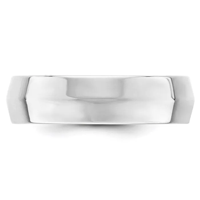 Rings Solid 18K White Gold 6mm Knife Edge Comfort Fit MensWomens Wedding Band Ring Size 45 Goldia Rings Solid 18K White Gold 6mm Knife Edge Comfort Fit MensWomens Wedding Band Ring Size 45 Goldia