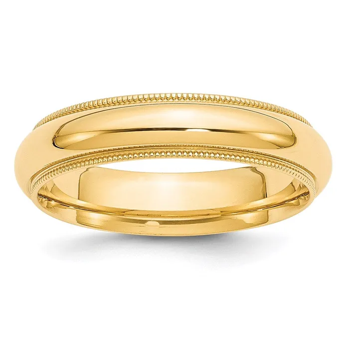 Solid 10K Yellow Gold 5mm Milgrain Comfort Wedding MensWomens Wedding Band Ring Size 8 Goldia Rings Solid 10K Yellow Gold 5mm Milgrain Comfort Wedding MensWomens Wedding Band Ring Size 8 Goldia Rings