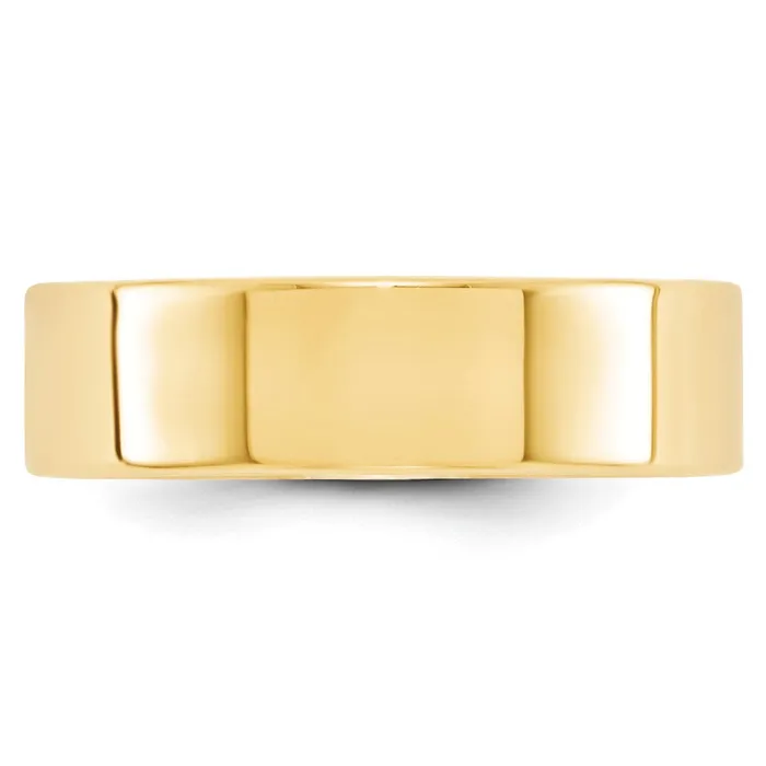 Solid 10K Yellow Gold 6mm Light Weight Flat MensWomens Wedding Band Ring Size 4 Goldia Rings Solid 10K Yellow Gold 6mm Light Weight Flat MensWomens Wedding Band Ring Size 4 Goldia Rings