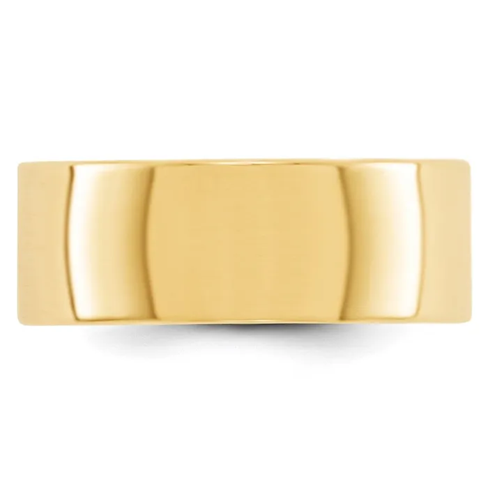 Solid 10K Yellow Gold 8mm Light Weight Flat MensWomens Wedding Band Ring Size 65 Goldia Rings Solid 10K Yellow Gold 8mm Light Weight Flat MensWomens Wedding Band Ring Size 65 Goldia Rings