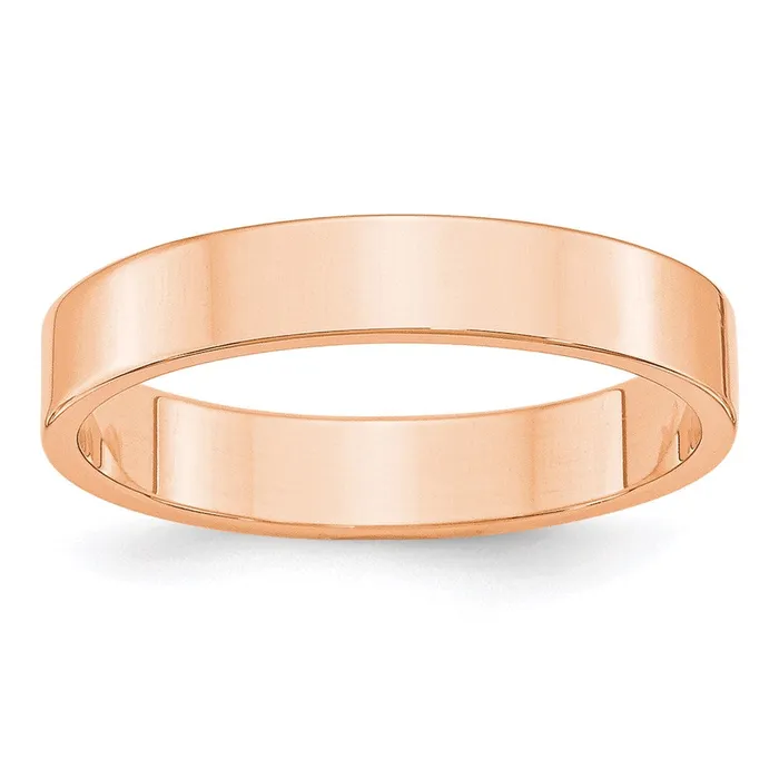 Solid 10K Yellow Gold Rose Gold 4mm Light Weight Flat MensWomens Wedding Band Ring Size 115 Goldia Rings Solid 10K Yellow Gold Rose Gold 4mm Light Weight Flat MensWomens Wedding Band Ring Size 115 Goldia Rings