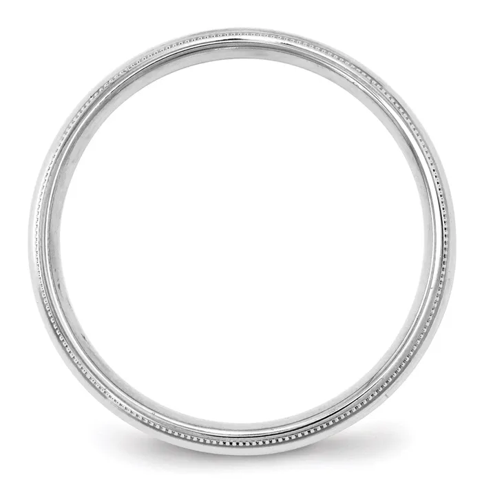 Solid 14K White Gold 4mm Milgrain Comfort Fit MensWomens Wedding Band Ring Size 13 Goldia Rings Solid 14K White Gold 4mm Milgrain Comfort Fit MensWomens Wedding Band Ring Size 13 Goldia Rings