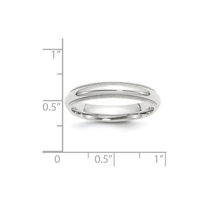 Solid 14K White Gold 4mm Milgrain Comfort Fit MensWomens Wedding Band Ring Size 13 Goldia Rings Solid 14K White Gold 4mm Milgrain Comfort Fit MensWomens Wedding Band Ring Size 13 Goldia Rings