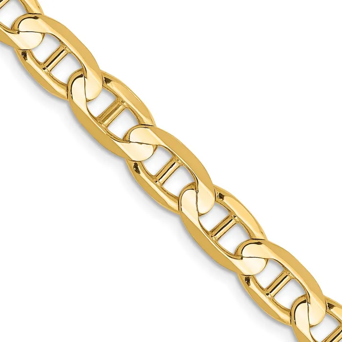 Solid 14K Yellow Gold 24 inch 625mm Concave Anchor with Lobster Clasp Chain Necklace MDS Necklaces Solid 14K Yellow Gold 24 inch 625mm Concave Anchor with Lobster Clasp Chain Necklace MDS Necklaces