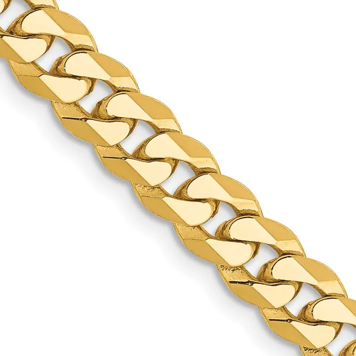 Solid 14K Yellow Gold 30 inch 575mm Flat Beveled Curb with Lobster Clasp Chain Necklace MDS Necklaces Solid 14K Yellow Gold 30 inch 575mm Flat Beveled Curb with Lobster Clasp Chain Necklace MDS Necklaces