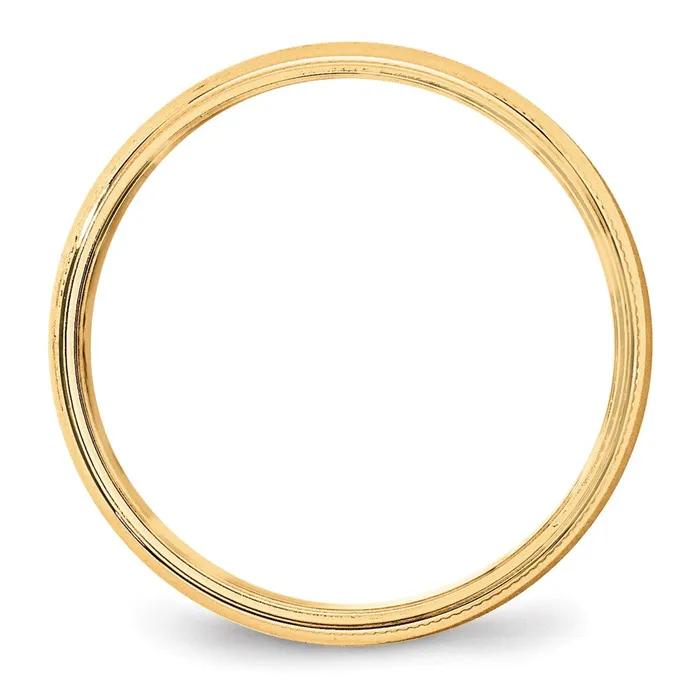 Solid 14K Yellow Gold 5mm Light Weight Milgrain Half Round MensWomens Wedding Band Ring Size 10 Goldia Rings Solid 14K Yellow Gold 5mm Light Weight Milgrain Half Round MensWomens Wedding Band Ring Size 10 Goldia Rings