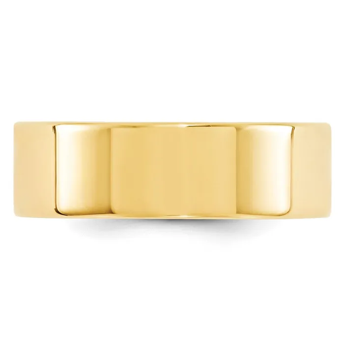 Solid 14K Yellow Gold 7mm Standard Flat Comfort Fit MensWomens Wedding Band Ring Size 11 Goldia Rings Solid 14K Yellow Gold 7mm Standard Flat Comfort Fit MensWomens Wedding Band Ring Size 11 Goldia Rings