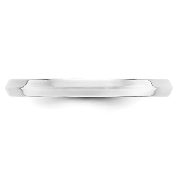 Solid 18K White Gold 25mm Knife Edge Comfort Fit MensWomens Wedding Band Ring Size 14 Goldia Rings Solid 18K White Gold 25mm Knife Edge Comfort Fit MensWomens Wedding Band Ring Size 14 Goldia Rings