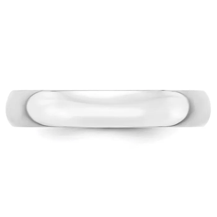 Solid 18K White Gold 4mm Light Weight Half Round MensWomens Wedding Band Ring Size 10 Goldia Rings Solid 18K White Gold 4mm Light Weight Half Round MensWomens Wedding Band Ring Size 10 Goldia Rings