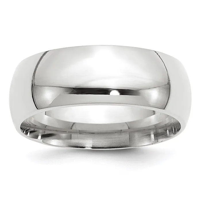 Solid 18K White Gold 8mm Standard Comfort Fit MensWomens Wedding Band Ring Size 13 Goldia Rings Solid 18K White Gold 8mm Standard Comfort Fit MensWomens Wedding Band Ring Size 13 Goldia Rings