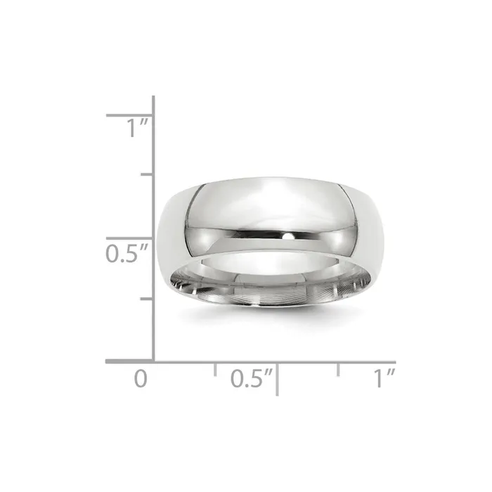 Solid 18K White Gold 8mm Standard Comfort Fit MensWomens Wedding Band Ring Size 13 Goldia Rings Solid 18K White Gold 8mm Standard Comfort Fit MensWomens Wedding Band Ring Size 13 Goldia Rings