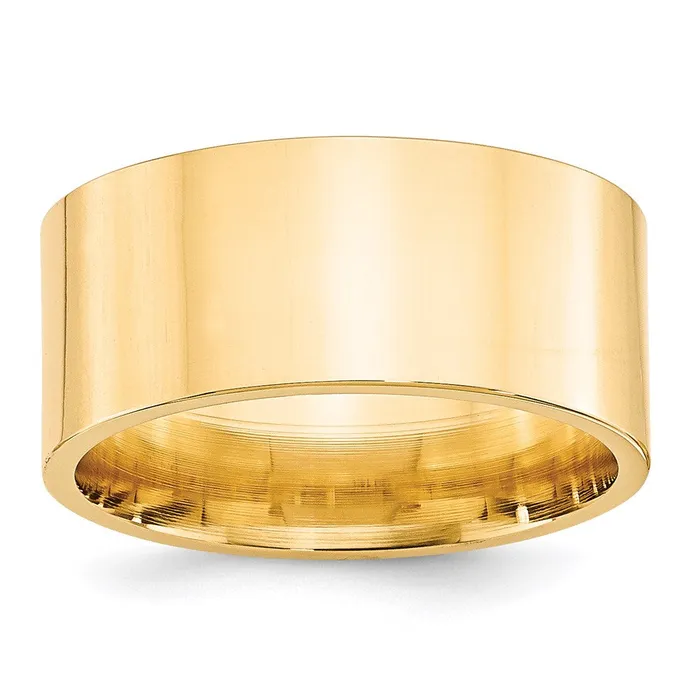 Solid 18K Yellow Gold 10mm Standard Flat Comfort Fit MensWomens Wedding Band Ring Size 105 Goldia Rings Solid 18K Yellow Gold 10mm Standard Flat Comfort Fit MensWomens Wedding Band Ring Size 105 Goldia Rings