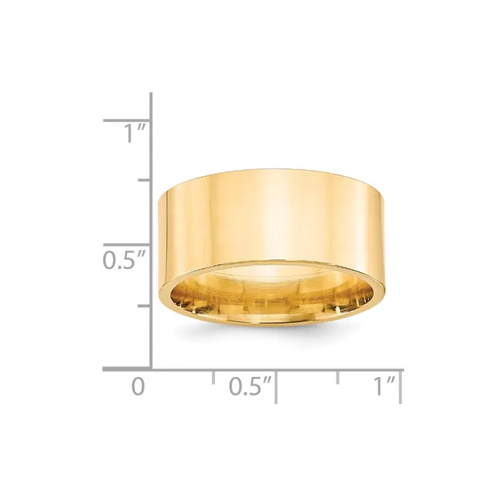Solid 18K Yellow Gold 10mm Standard Flat Comfort Fit MensWomens Wedding Band Ring Size 105 Goldia Rings Solid 18K Yellow Gold 10mm Standard Flat Comfort Fit MensWomens Wedding Band Ring Size 105 Goldia Rings