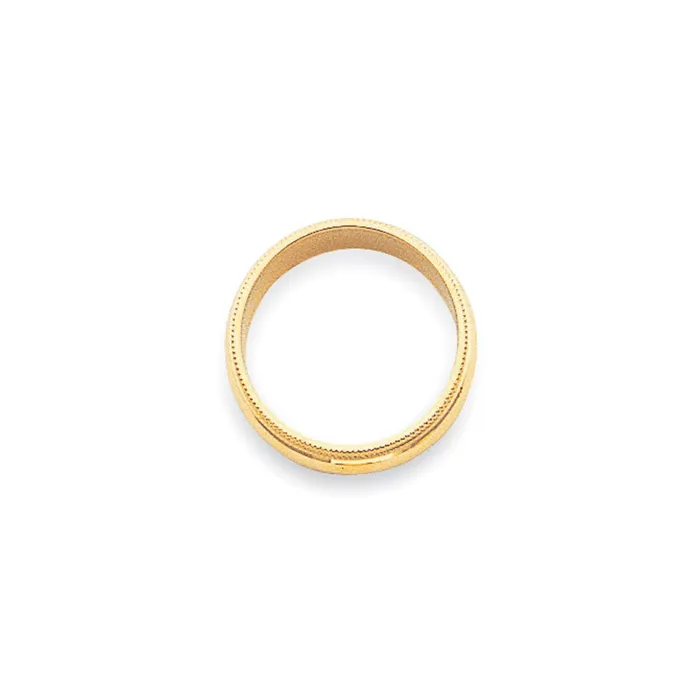Solid 18K Yellow Gold 3mm Milgrain HalfRound Wedding MensWomens Wedding Band Ring Size 55 Goldia Rings Solid 18K Yellow Gold 3mm Milgrain HalfRound Wedding MensWomens Wedding Band Ring Size 55 Goldia Rings