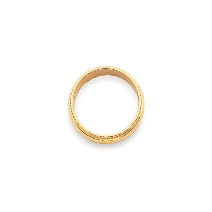 Solid 18K Yellow Gold 3mm Milgrain HalfRound Wedding MensWomens Wedding Band Ring Size 55 Goldia Rings Solid 18K Yellow Gold 3mm Milgrain HalfRound Wedding MensWomens Wedding Band Ring Size 55 Goldia Rings