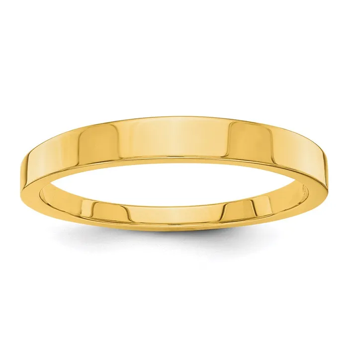 Solid 18K Yellow Gold 3mm Tapered Polished MensWomens Wedding Band Ring Size 75 Goldia Rings