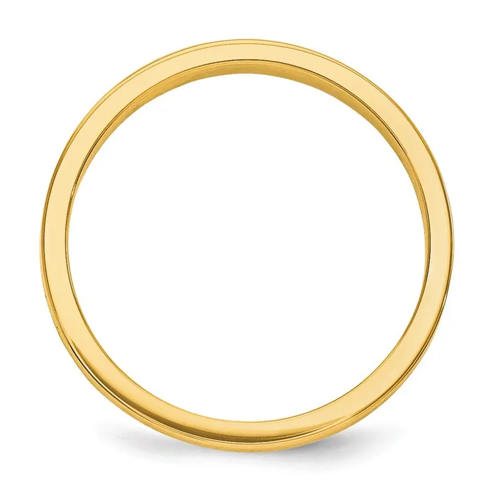 Solid 18K Yellow Gold 3mm Tapered Polished MensWomens Wedding Band Ring Size 75 Goldia Rings Solid 18K Yellow Gold 3mm Tapered Polished MensWomens Wedding Band Ring Size 75 Goldia Rings