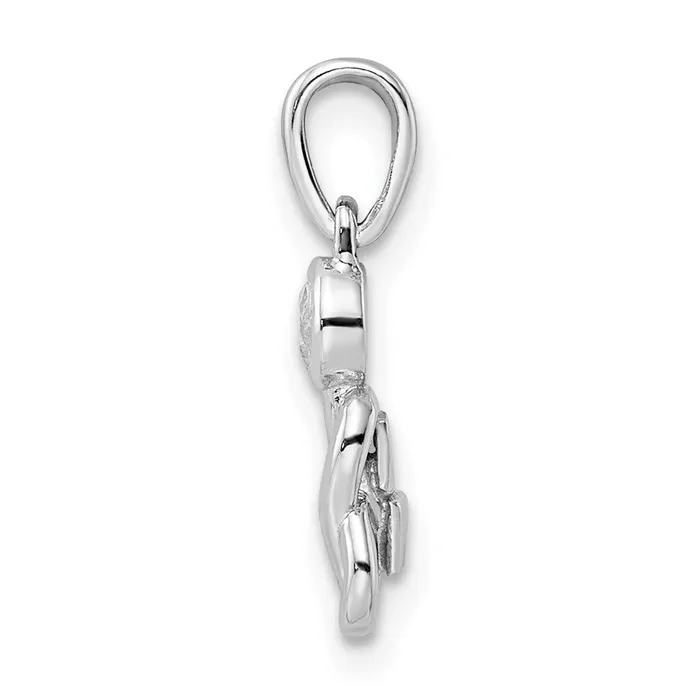 Sterling Silver Rhodiumplated White Topaz Infinity Birthstone Pendant Goldia Necklaces