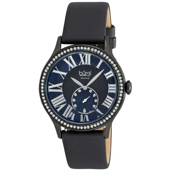 Watches JMS always Original Burgi Diamond Quartz Crystal Black Mother of Pearl Dial Ladies Watch BUR056BK Watches JMS always Original Burgi Diamond Quartz Crystal Black Mother of Pearl Dial Ladies Watch BUR056BK