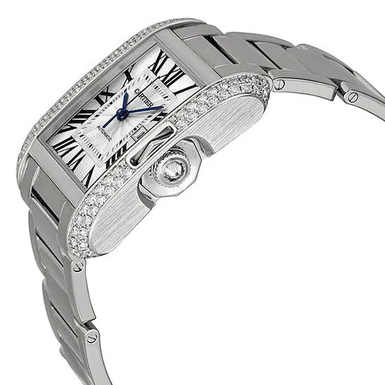 Watches JMS always Original Cartier Tank Anglaise Silver Dial 18kt White Gold Diamond Ladies Watch WT100009 Watches JMS always Original Cartier Tank Anglaise Silver Dial 18kt White Gold Diamond Ladies Watch WT100009