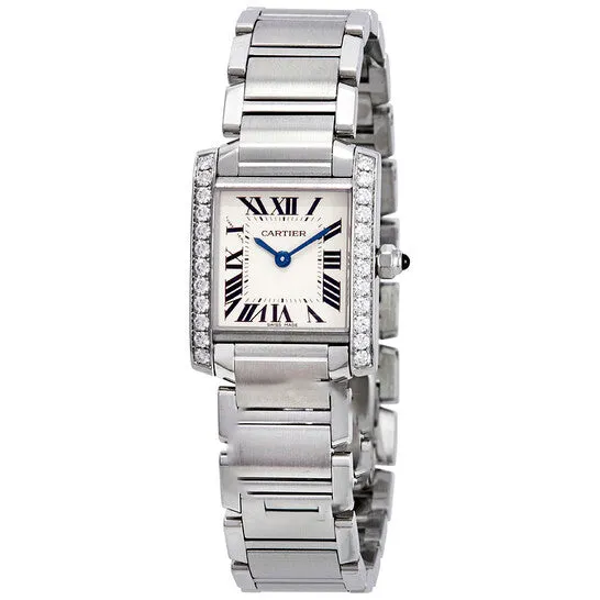 Watches JMS always Original Preowned Cartier Tank Francaise Quartz Diamond Silver Dial Ladies Watch W4TA0008 Watches JMS always Original Preowned Cartier Tank Francaise Quartz Diamond Silver Dial Ladies Watch W4TA0008