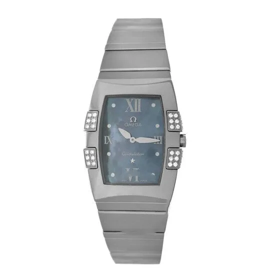 Watches JMS always Original Preowned Omega Constellation Quadrella Quartz Diamond White Dial Ladies Watch 15867200 Watches JMS always Original Preowned Omega Constellation Quadrella Quartz Diamond White Dial Ladies Watch 15867200