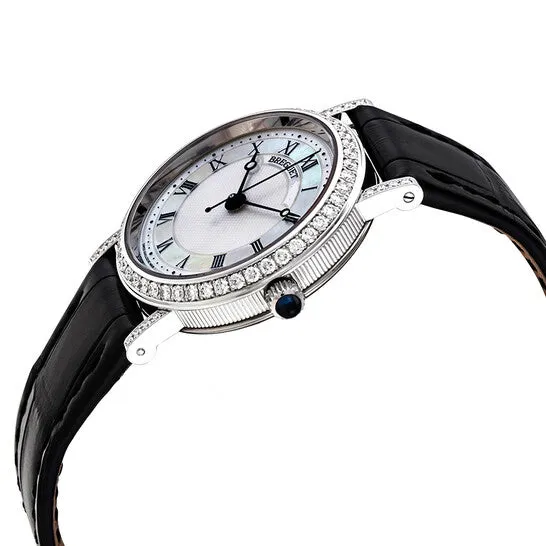 Watches Original Breguet Classique Mother of Pearl Dial 18kt White Gold Diamond Black Leather Ladies Watch 8068BB52964DD00 JMS always Watches Original Breguet Classique Mother of Pearl Dial 18kt White Gold Diamond Black Leather Ladies Watch 8068BB52964DD00 JMS always