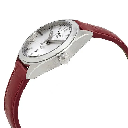 Watches Original Tissot PR 100 Silver Dial Red Leather Ladies Watch T1012101603103 JMS always Watches Original Tissot PR 100 Silver Dial Red Leather Ladies Watch T1012101603103 JMS always