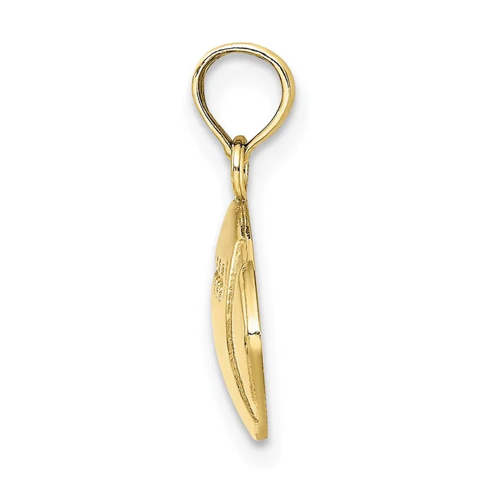 10K Engraveable Football Charm TreasureFineJewelers Charm Necklaces