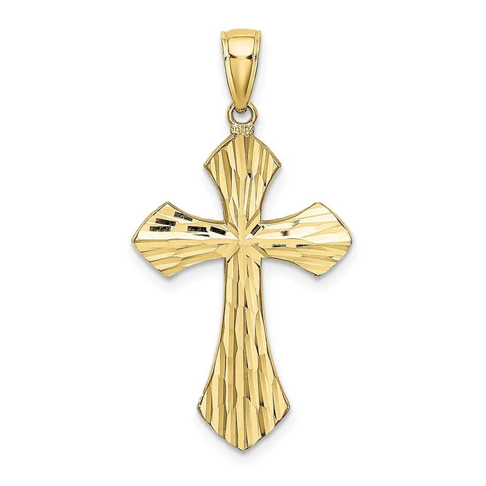 10K W Rhodium DC Reversible Cross Charm TreasureFineJewelers Charm Necklaces