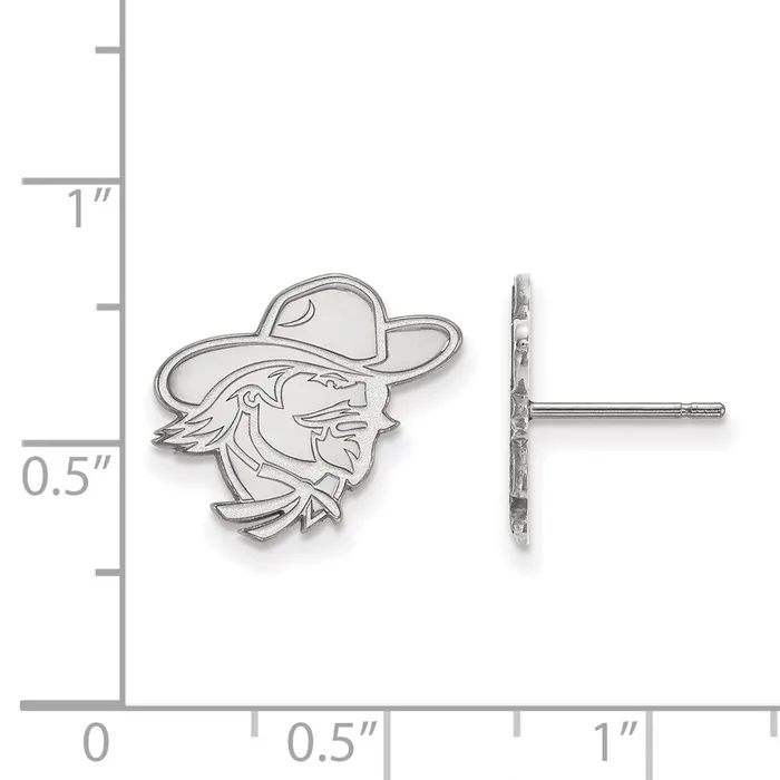 10K White Gold Eastern Kentucky University Small Post Earrings TreasureFineJewelers Earrings