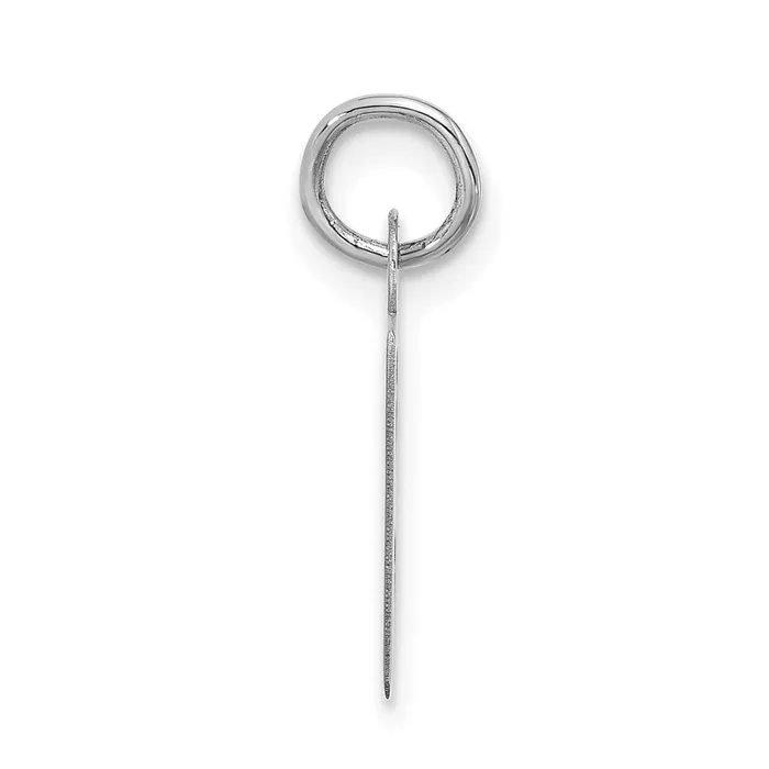 10k White Gold Large Slanted Block Initial B Charm TreasureFineJewelers Charm Necklaces