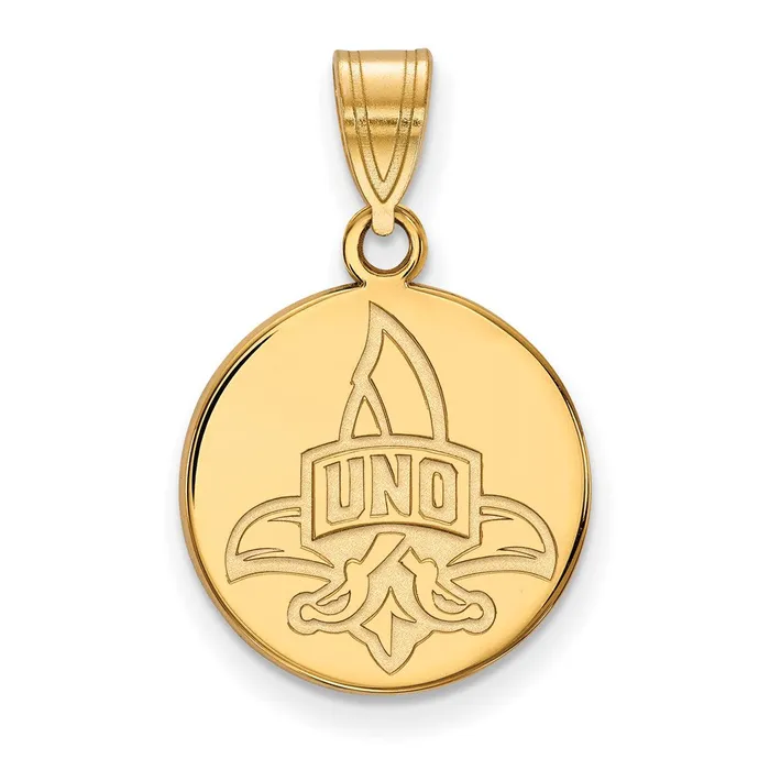 10K Yellow Gold University of New Orleans Medium Disc Pendant TreasureFineJewelers Necklaces 10K Yellow Gold University of New Orleans Medium Disc Pendant TreasureFineJewelers Necklaces