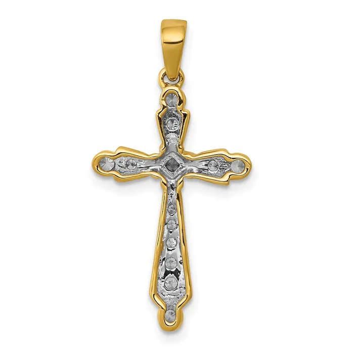 14k 15ct Diamond Cross Pendant TreasureFineJewelers Necklaces