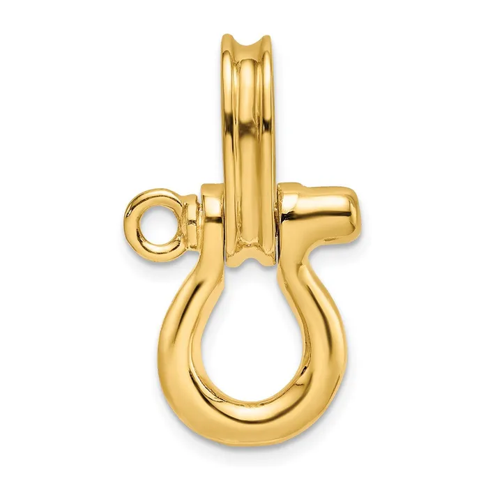 14K 3D Medium Shackle Charm TreasureFineJewelers Charm Necklaces