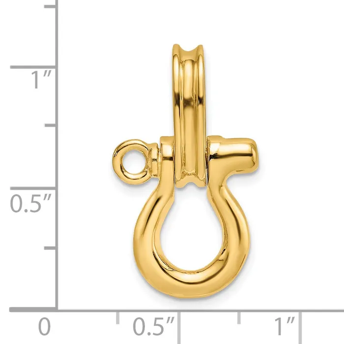 14K 3D Medium Shackle Charm TreasureFineJewelers Charm Necklaces