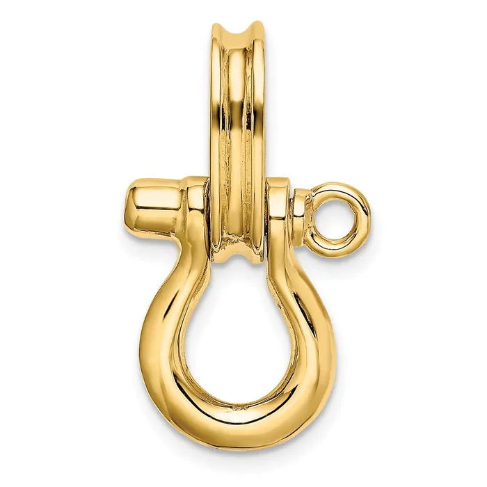 14K 3D Medium Shackle Charm TreasureFineJewelers Charm Necklaces
