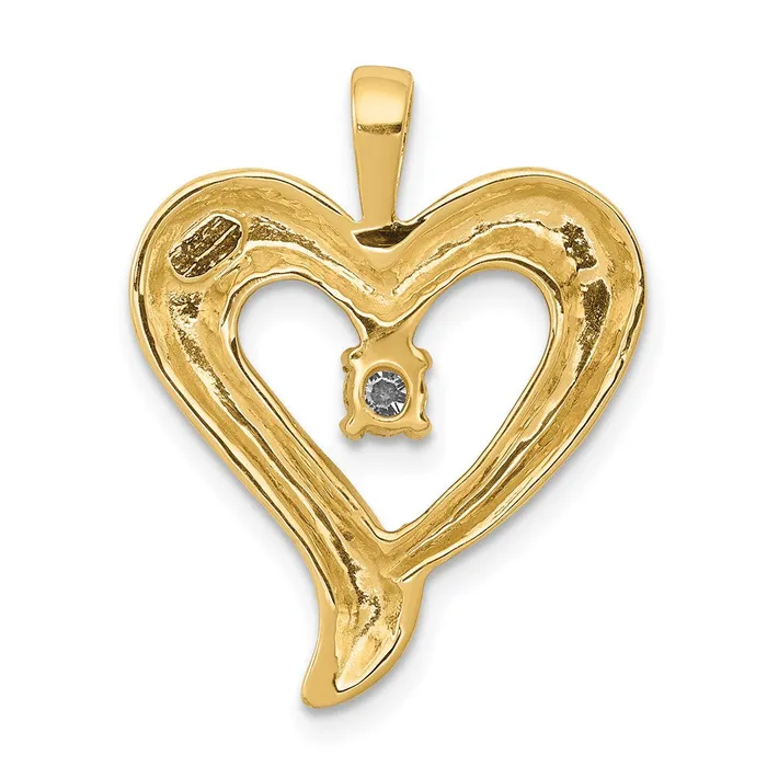 14k AA Diamond Heart Pendant TreasureFineJewelers Necklaces