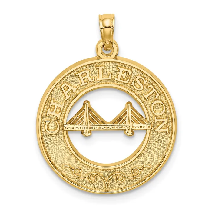 14K CHARLESTON Bridge Charm TreasureFineJewelers Charm Necklaces