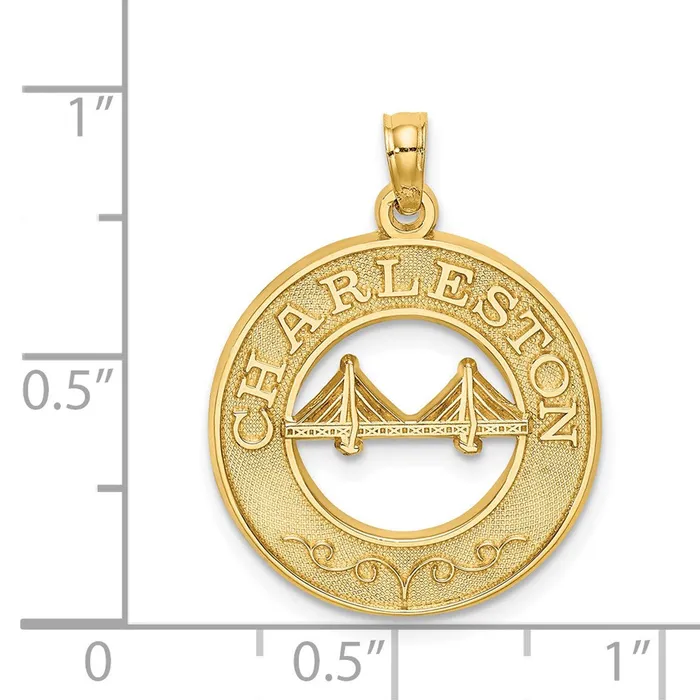 14K CHARLESTON Bridge Charm TreasureFineJewelers Charm Necklaces