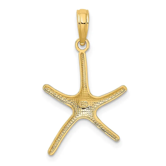 14K Dancing Starfish Charm TreasureFineJewelers Charm Necklaces