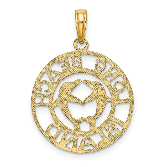 14K LONG BEACH ISLAND w Dolphins Charm TreasureFineJewelers Charm Necklaces