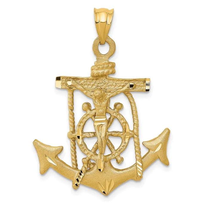 14k Mariners Cross Pendant TreasureFineJewelers Necklaces