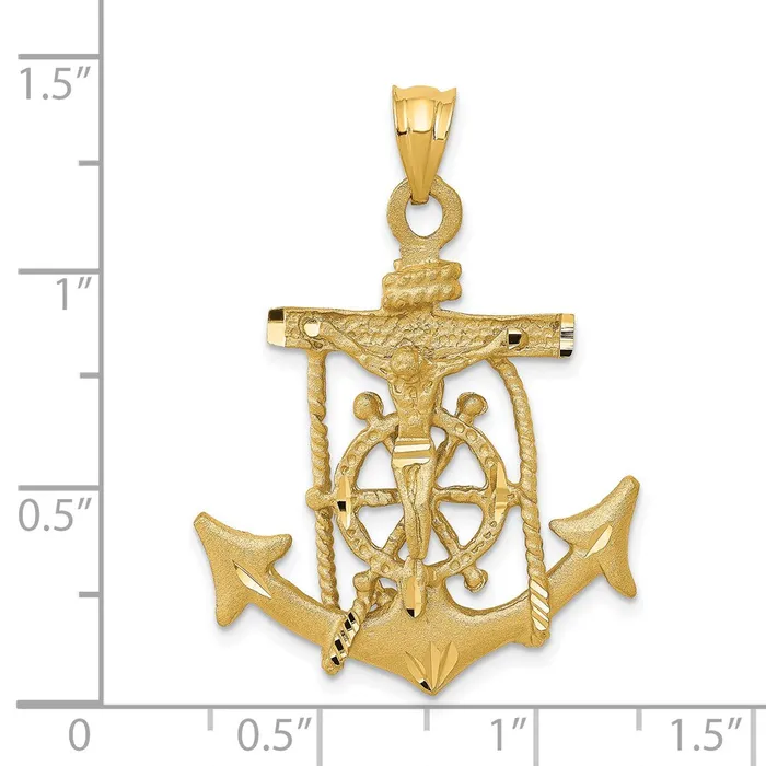 14k Mariners Cross Pendant TreasureFineJewelers Necklaces