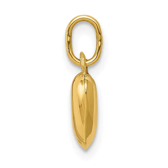 14K Polished 3D Puffed Heart Charm TreasureFineJewelers Charm Necklaces