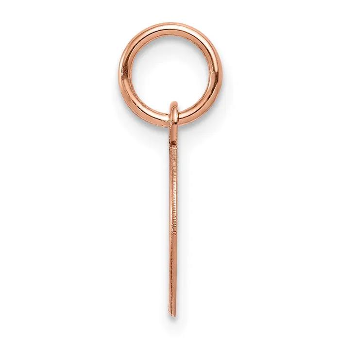 14k Rose Gold Plain 013 Gauge Circular Engraveable Disc Charm TreasureFineJewelers Charm Necklaces