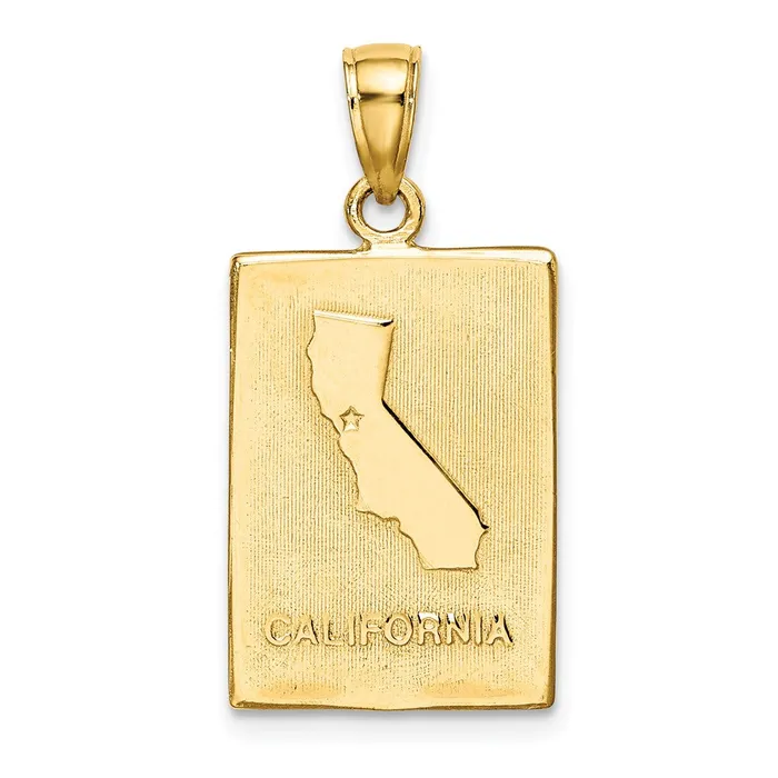 14K SAN FRANCISCO Reversible Charm TreasureFineJewelers Charm Necklaces