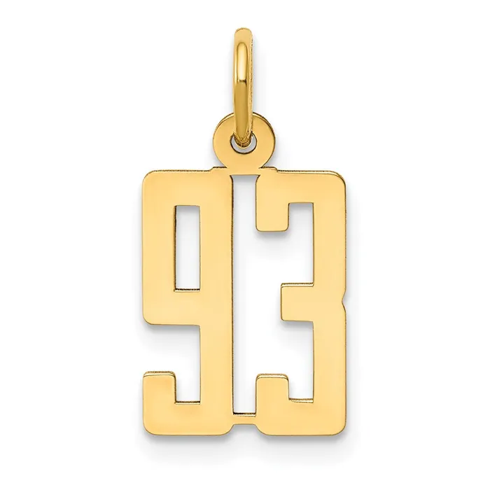 14k Small Elongated Number 93 Charm TreasureFineJewelers Charm Necklaces 14k Small Elongated Number 93 Charm TreasureFineJewelers Charm Necklaces