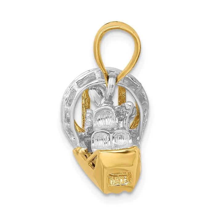 14k TwoTone 3D Airboat Charm TreasureFineJewelers Charm Necklaces